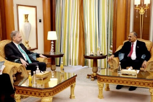 President Al-Zubaidi meets with Ambassador of United States of America and stresses on accelerating implementation of Riyadh Agreement